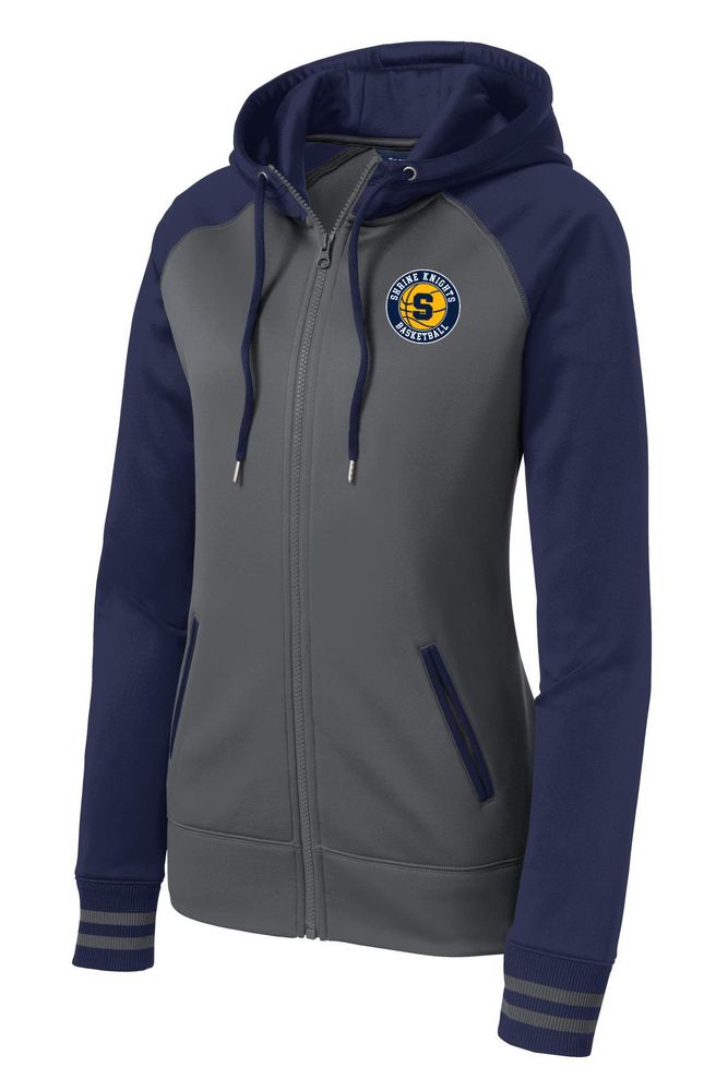 Sport-Tek Ladies Sport-Wick Varsity Fleece Full-Zip Hooded Jacket primary image