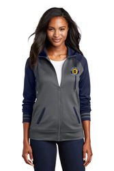 Image of Sport-Tek Ladies Sport-Wick Varsity Fleece Full-Zip Hooded Jacket