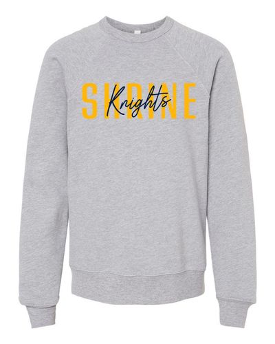 Shrine Knights | Block & Script Youth Crewneck Sweatshirt image thumbnail