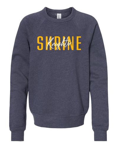 Shrine Knights | Block & Script Youth Crewneck Sweatshirt image thumbnail