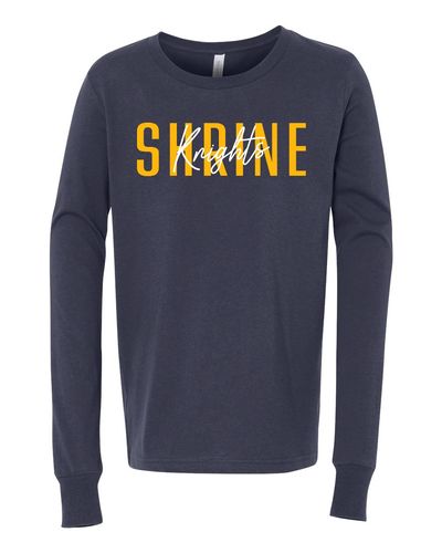 Shrine Knights | Block & Script Youth Long Sleeve image thumbnail