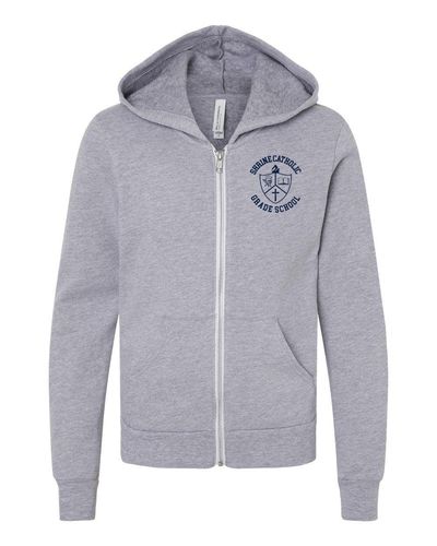 BELLA + CANVAS Youth Sponge Fleece Full-Zip Hoodie image thumbnail