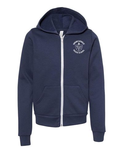 BELLA + CANVAS Youth Sponge Fleece Full-Zip Hoodie image thumbnail