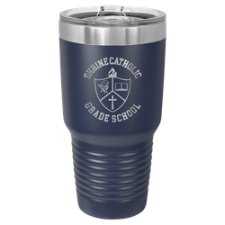 Image of Polar Camel 30 oz. Navy Blue Vacuum Insulated Ringneck Tumbler with Clear Lid