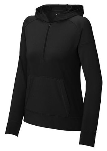 Sport-Tek® Ladies Sport-Wick® Stretch 1/2-Zip Hoodie image thumbnail