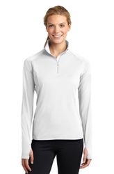 Image of Sport-Tek® Ladies Sport-Wick® Stretch 1/4-Zip Pullover