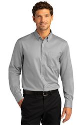 Image of Port Authority® Long Sleeve SuperPro React™ Twill Shirt