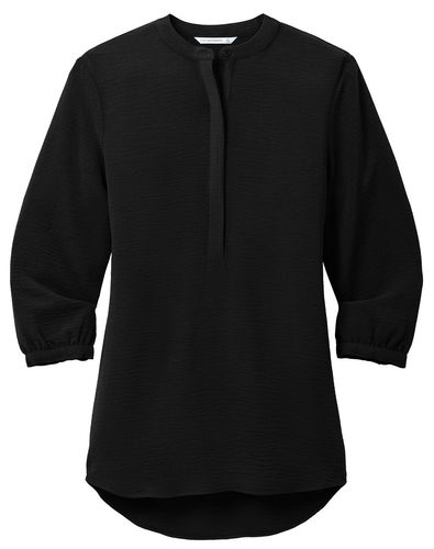 Port Authority® Ladies 3/4-Sleeve Textured Crepe Tunic image thumbnail