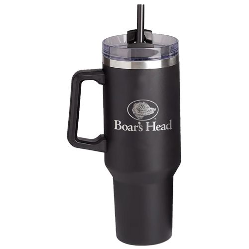 Double Wall Stainless Steel Vacuum Insulated Tumbler with Handle- 40-Oz. - Laser Engraved image thumbnail