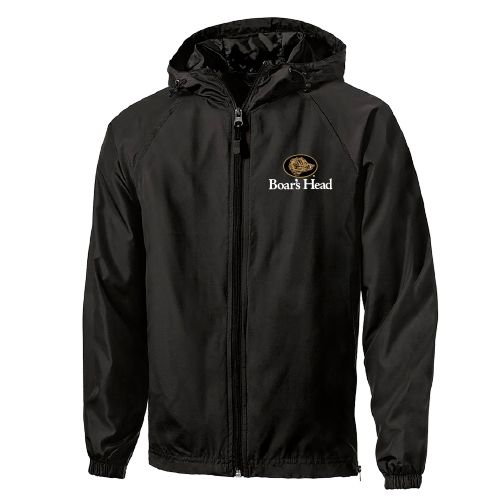 Unisex Lightweight Protect Hooded Raglan Full-Zip Rain Jacket - Embroidery image thumbnail