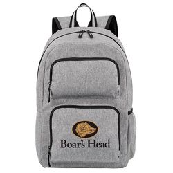 Image of Dual Pocket 15" Computer/Laptop Backpack with Trolley Strap -Embroidery