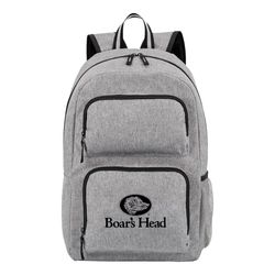 Image of Dual Pocket 15" Computer/Laptop Backpack with Trolley Strap -Embroidery
