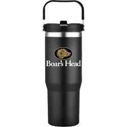 Image of Black Coldflow DoubleWall Flip-Straw Bottle 30 oz. With Carry Handle