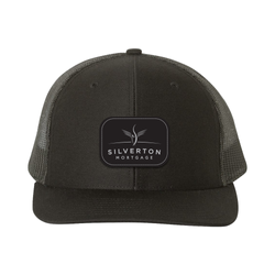 Image of Silverton Patch Hat (Black Faux Leather)