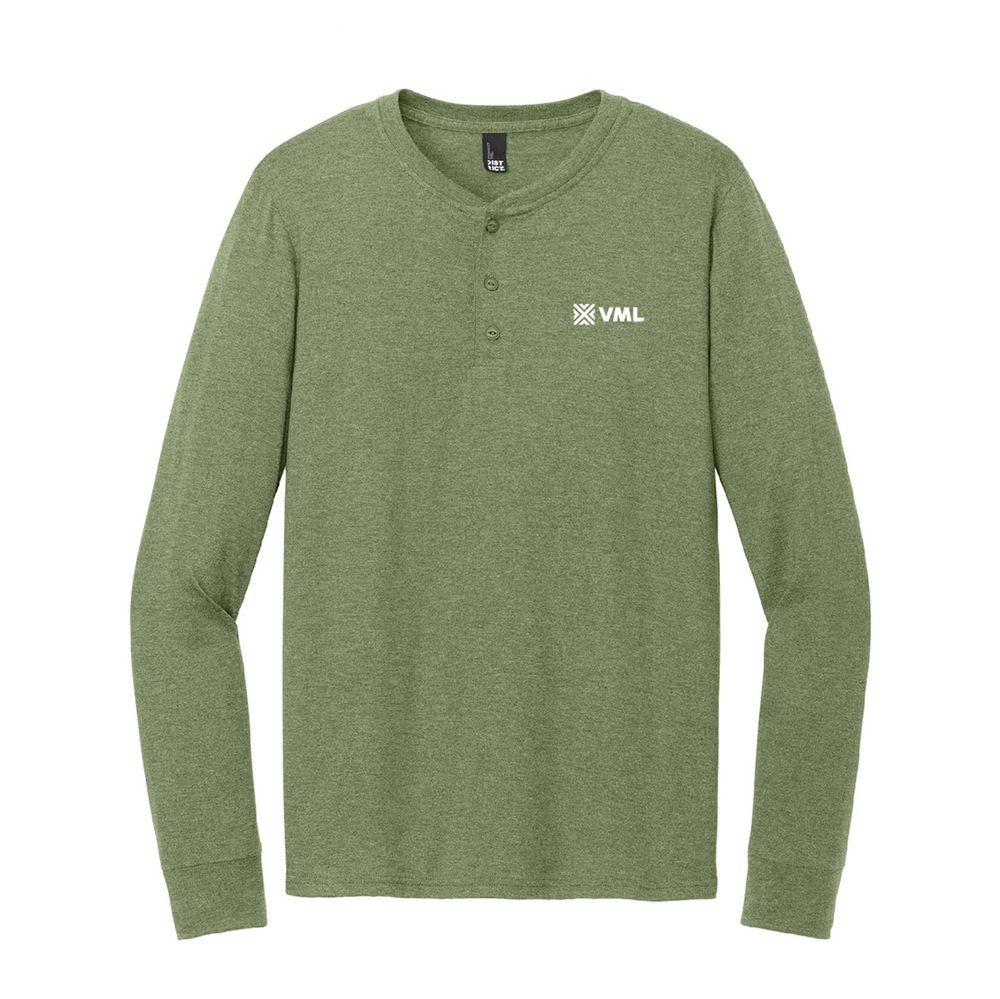 District Perfect Tri Long Sleeve Henley Shirt primary image