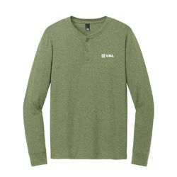 Image of District Perfect Tri Long Sleeve Henley Shirt
