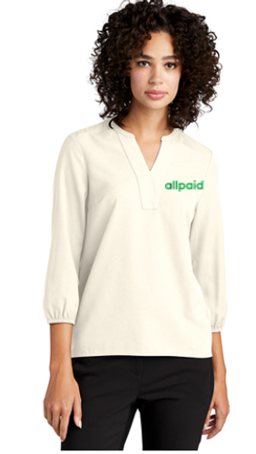 Mercer+Mettle® Women's Stretch Crepe 3/4-Sleeve Blouse image thumbnail