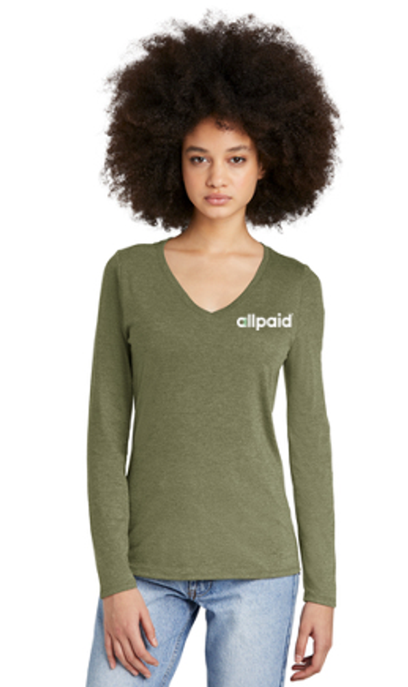 District® Women’s Perfect Tri® Long Sleeve V-Neck Tee primary image