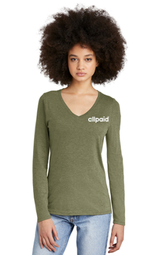 District® Women’s Perfect Tri® Long Sleeve V-Neck Tee image thumbnail