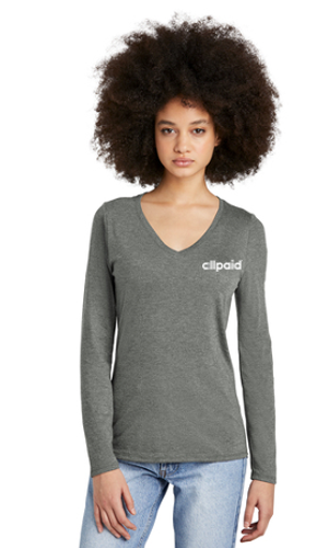 District® Women’s Perfect Tri® Long Sleeve V-Neck Tee image thumbnail