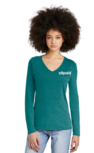 District® Women’s Perfect Tri® Long Sleeve V-Neck Tee image thumbnail