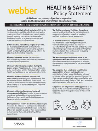 Webber Safety Policy Posters image thumbnail