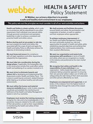 Image of Webber Safety Policy Posters