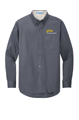 Men's Port Authority Long Sleeve Easy Care Shirt - PLW Waterworks Logo image thumbnail