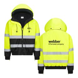 Image of ANSI Class 3, Safety Green 3-in-1 Jacket with Black Bottom and Removable Fleece Liner