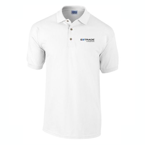 Cotton Piqué Polo - Men's White (E*TRADE logo)  image thumbnail