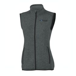 Image of Heathered Vest - Women's Charcoal (E*TRADE logo)