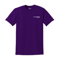 Image of Cotton/Poly T-Shirt - Purple (E*TRADE logo)
