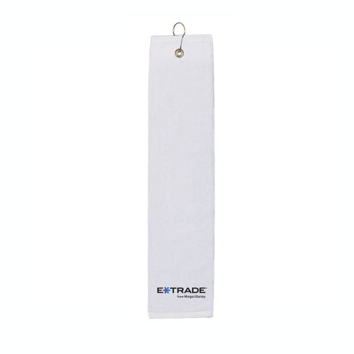 Folded Golf Towel - White (E*TRADE logo) image thumbnail