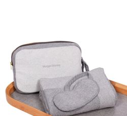 Image of Reversible Solid Travel Blanket – Light Gray