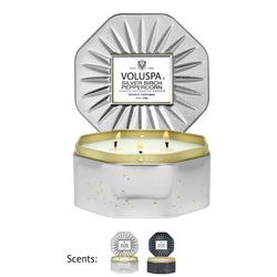 Image of Voluspa 3 Wick Octagon Tin Candle