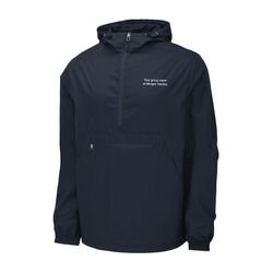 Image of Packable Pullover Jacket - Men's Navy (Customized)