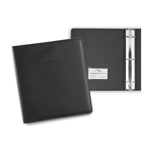 Leather Ring Binder - Black  image thumbnail