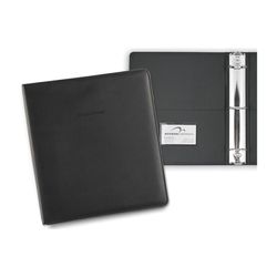 Image of Leather Ring Binder - Black 