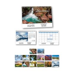 Image of Scenic Desk Tent Calendar (Customized)