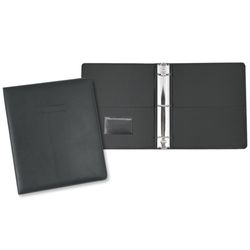 Image of Leather Ring Binder - Black (Customized)