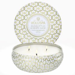 Image of Voluspa 3 Wick Candle in Decorative Tin