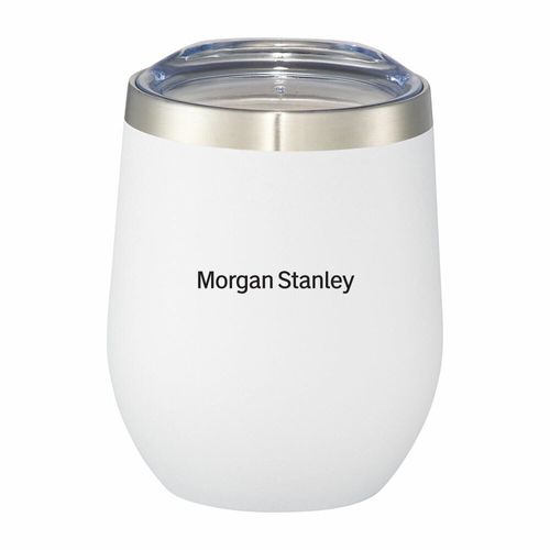 Stainless Steel Wine Tumbler 12oz. - White  image thumbnail