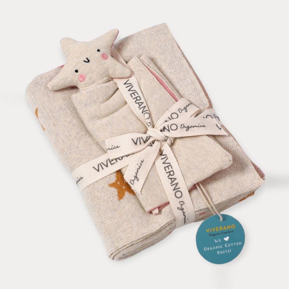 Knit Baby Blanket & Lovey Gift Set - Natural primary image