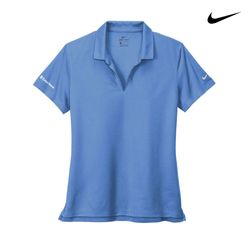 Image of Nike Dri-FIT Micro Pique 2.0 Polo - Women's Valor Blue (Eaton Vance Logo)