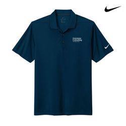 Image of Nike Dri-FIT Micro Polo – Men's Navy (Graystone Consulting Logo)