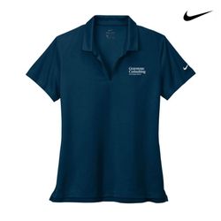 Image of Nike Dri-FIT Micro Polo – Women's Navy  (Graystone Consulting Logo)