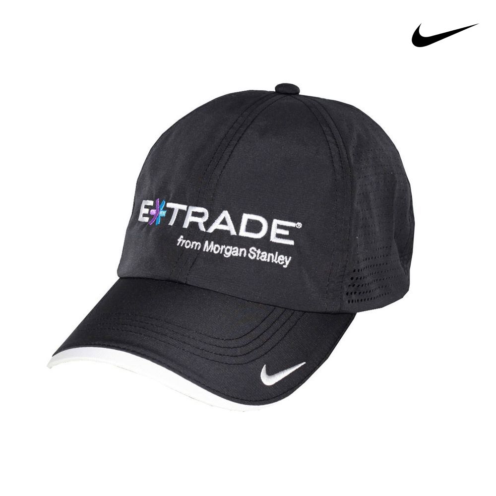 Nike Dri-FIT Swoosh Perforated Cap - Black (E*TRADE logo) primary image