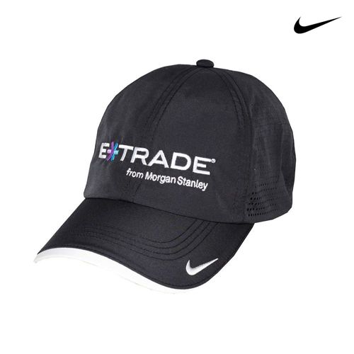 Nike Dri-FIT Swoosh Perforated Cap - Black (E*TRADE logo) image thumbnail