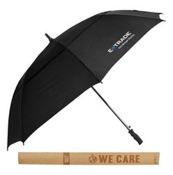 Image of 60" Auto Open Umbrella - Black (E*TRADE logo)