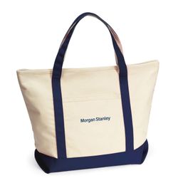 Image of Cotton Canvas Zippered Tote